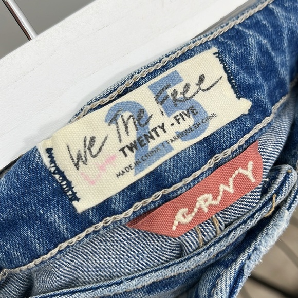 Free People X We The Free Curvy Vintage High Rise‎ Short size 25 - Picture 3 of 9